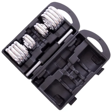 Гантелі розбірні хромовані в валізі 2 шт по 7,5 кг