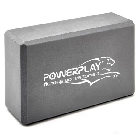 Блок для йоги PowerPlay 4006 Yoga Brick сірий