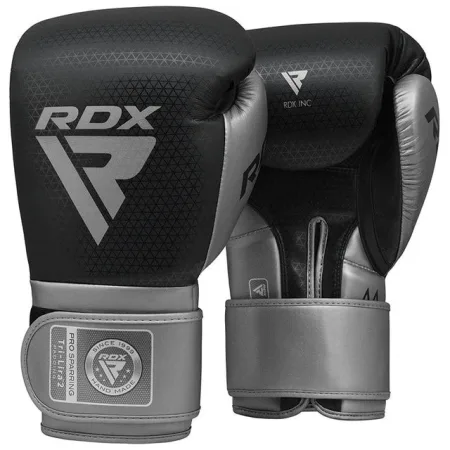 Боксерські рукавиці RDX MARK PRO SPARRING TRI LIRA 2 SILVER-16 унцій (капа в комплекті)