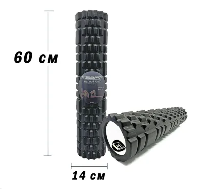 Масажний ролер EasyFit Grid Roller 60 см v.3,1 чорний
