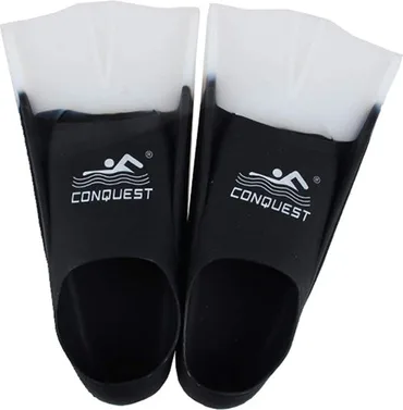 Ласти для плавання розмір 45-47 чорно-білий