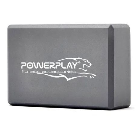 Блок для йоги PowerPlay 4006 Yoga Brick сірий