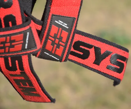 Лямки для тяги Power System PS-3401 Lifting Straps Duplex чорний/червоний