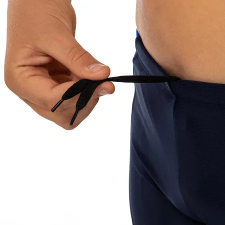 Плавки боксери для хлопчиків для плавання вік 6-10років чорно-синій 10