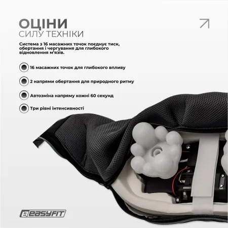 Масажер для шиї EasyFit Shiatsu (роликовий шиацу-масаж плечей і тіла)