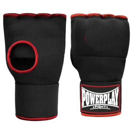 Бинти рукавиці PowerPlay 3096 з гелевими подушечками Чорні - S