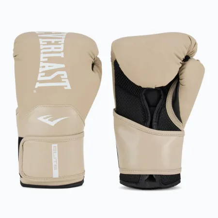 Боксерські рукавички Everlast ELITE 2 BOXING GLOVES бежеві 10 унцій (оригінал) P00003315
