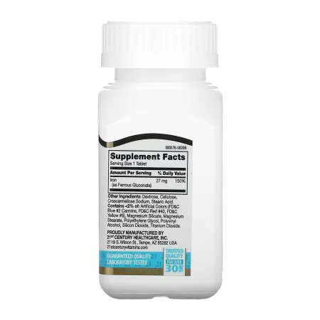 Iron 27 мг Ferrous Gluconate - 110 таблеток