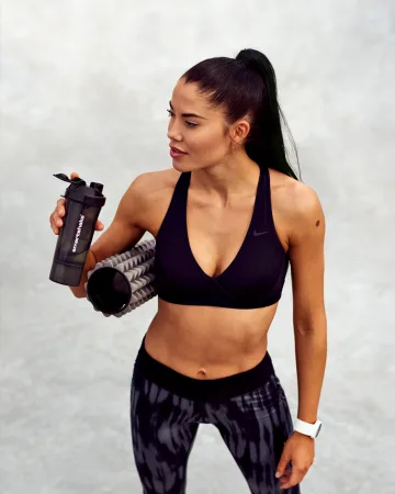 Шейкер спортивний SmartShake Slim - 500 мл чорний