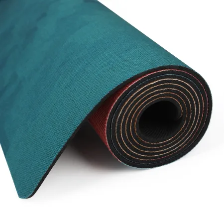 Килимок для йоги каучуковий лляний Pro 183 см*68 см*4 мм