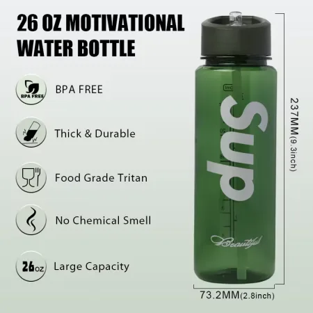 Пляшка для води 800 мл MK 4875 Зелений