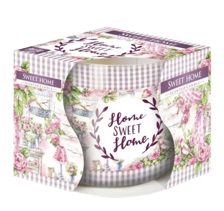 Ароматична свічка в скляному стакані милий дім