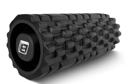 Масажний ролик EasyFit Grid Roller 33 см v.1,1 міцний масажер чорний