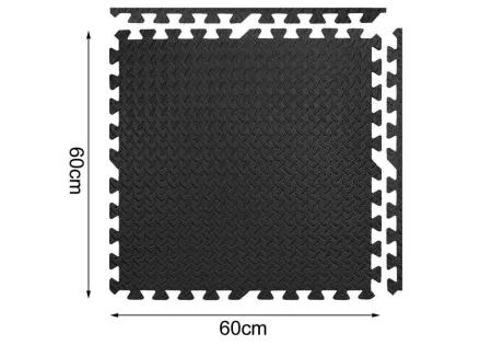 Татамі мат EasyFit SwallowTail 4 шт (60х60х1 см) пазл хвіст ластівки з бортиком