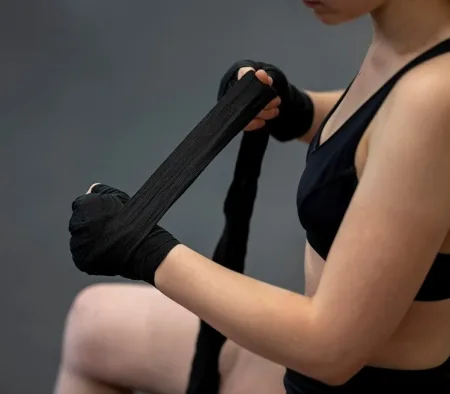 Бинти для боксу Power System PS-3404 чорний 4 м