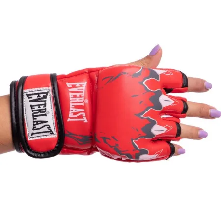 Рукавички для змішаних єдиноборств EVL MMA S - червоний