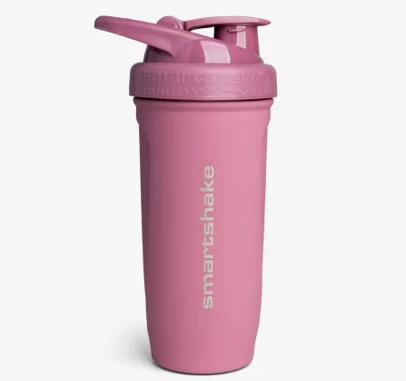 Шейкер спортивний SmartShake металевий Reforce Stainless Steel 900 мл Deep Rose