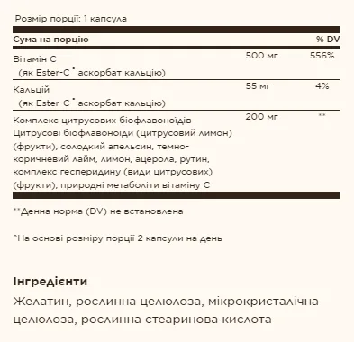 Ester-C® Plus 500 мг Vitamin C - 90 капсул