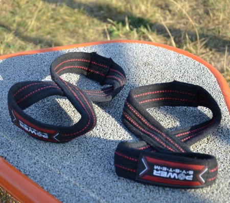 Лямки для тяги вісмірка Power System PS-3405 Figure 8 чорний/червоний L/XL