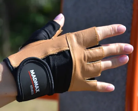 Рукавички для фітнесу MadMax MFG-444 Fitness Brown M
