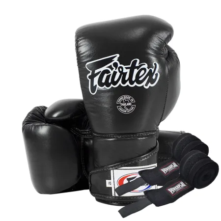 Боксерські рукавиці Fairtex BGV6 Black 10 унцій (бинти в комплекті)