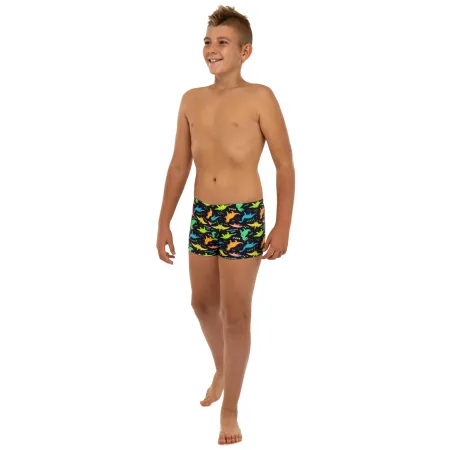 Плавки боксеры для мальчиков для плавания динозавры 6-8 лет черный 6