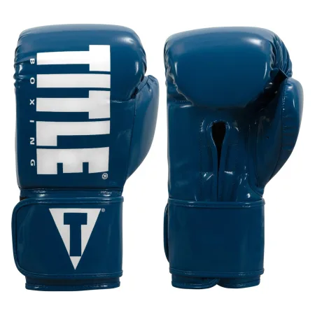 Боксерські рукавиці TITLE Boxing Inferno Intensity Elastic Blue/White / 16 унцій
