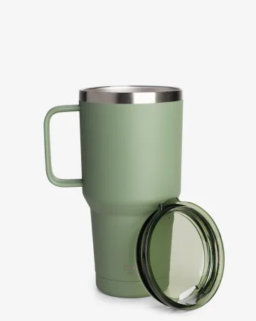 Термостакан (изолированная чашка) Bohtal с ручкой из нержавеющей стали Tumbler Green 900 мл