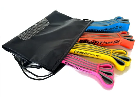 Набір двошарових резинок для підтягування EasyFit Premium 7-63 кг (4 шт)