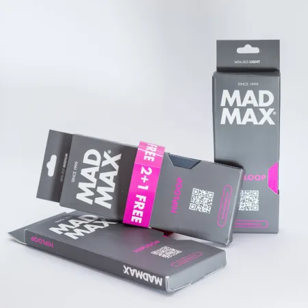 Набір тканевих гумок для фітнесу та спорту MadMax MFA-305 Hiploop set 3 pcs. Grey/Pink