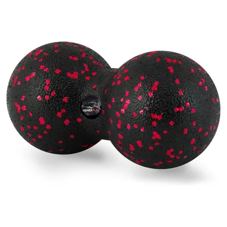 Масажний м'яч подвійний PowerPlay PP-4352 Epp foam peanut ball (d8*16cm.) чорно/червоний