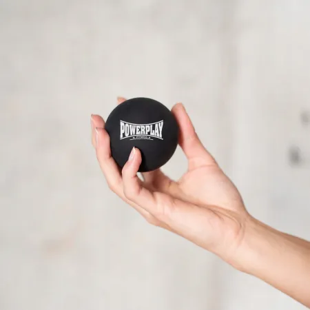 Масажний силіконовий м'яч PowerPlay PP-4354 Silicone Lacrosse Ball (6,3см.) Чорний