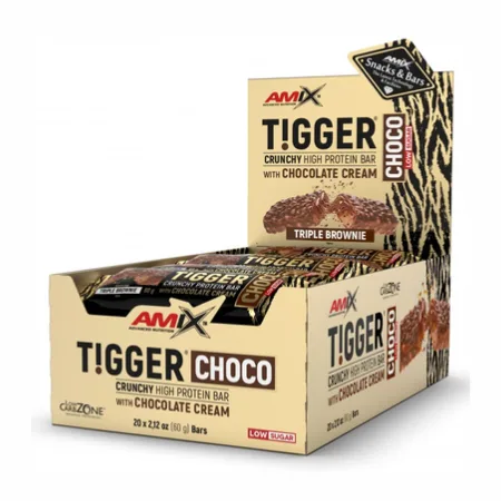 Tigger Zero Choco Protein Bar - 20x60 г трійний брауні