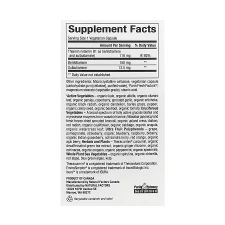 BioCoenzymated Benfotiamine - 30 капсул