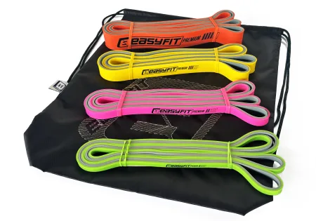 Набір двошарових резинок для підтягування EasyFit Premium 2-45 кг (4 шт)