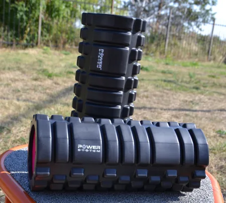 Массажный ролик роллер Power System PS-4050 Fitness Foam Roller чёрный/Pink 33x15 см