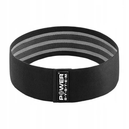 Тканева гумка для фітнесу та спорту Power System PS-4093 Booty Band LVL 3 Black/Grey d_94 см. навантаження 6 - 12 кг.
