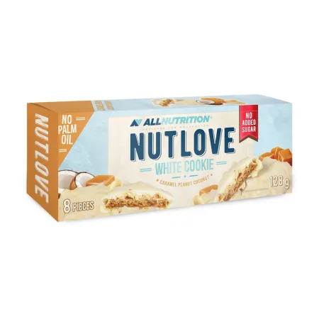 Nutlove White Cookies - 128 г, карамель peanut кокос