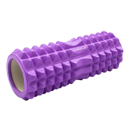 Масажний ролик роллер PowerPlay 4405 EVA Massage Roller Фіолетовий 33x12 см.