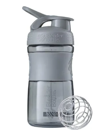 Шейкер спортивний пляшка BlenderBottle SportMixer Flip 590 мл сірий