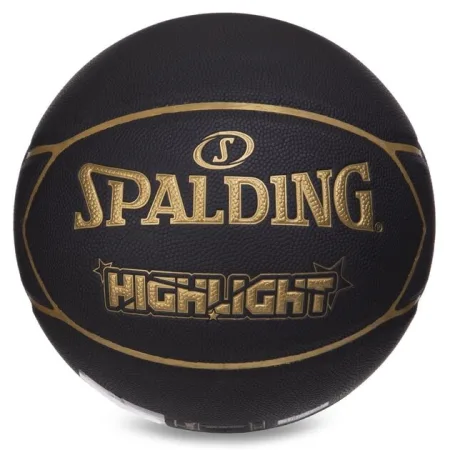 М'яч баскетбольний Spalding Highlight чорно-золотий розмір 7 84355Z (оригінал)