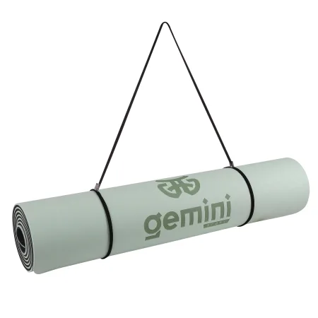 Килимок для фітнесу та йоги Sport TPE+TC 6 мм - м'ятний - чорний