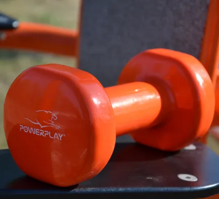 Гантелі вінілові PowerPlay 4125 Achilles 2*1 кг. помаранчеві (пара - 2шт.)
