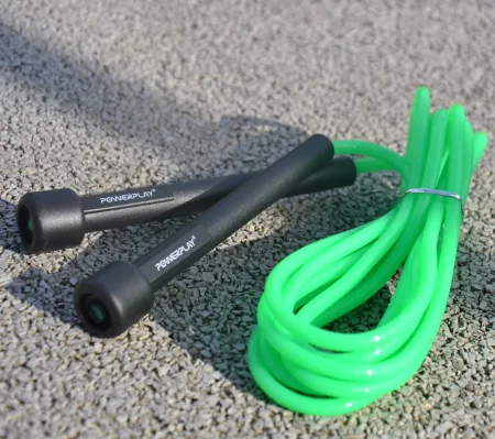 Скакалка PowerPlay 4201 Basic Jump Rope зелена 2,8 m.