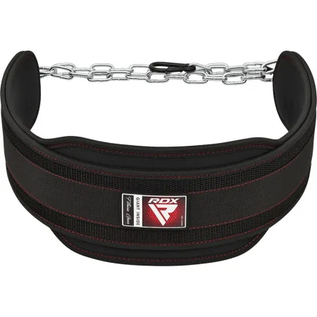 Пояс для обтяжень з ланцюгом RDX T7 Pro Dipping Belt 2 Layer неопреновий Black універсальний