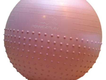 М'яч для фітнесу фітбол напівмасажний PowerPlay 4003 Ø65 cm Gymball Ліловий + помпа