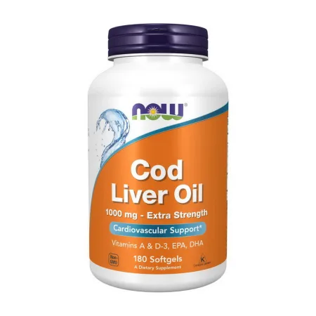 Cod Liver Oil 1000 мг Extra Strength - 180 софтгель