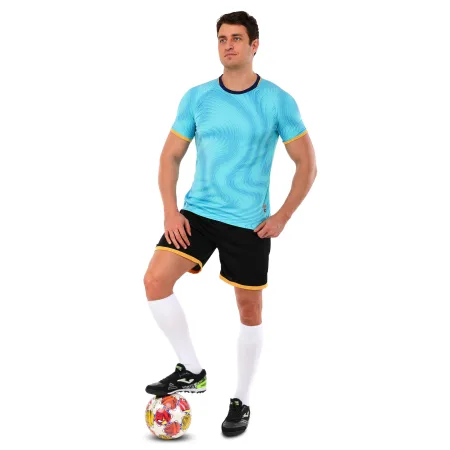 Форма футбольна комплект LIDONG бірюзово-чорний 4XS-2XL S