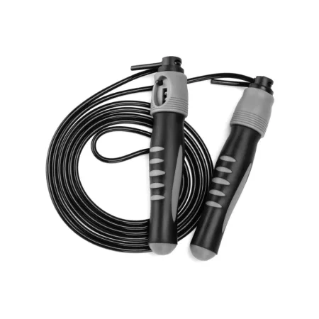 Скакалка з лічильником PowerPlay 4215 Jump Rope With Counter Чорно/Сіра 2,75 см.