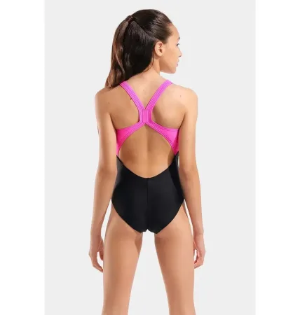 Купальник для плавання суцільний Arena LIT Logo SWIMSUIT V BACK L дитячий Оригінал 010690 590 128 см